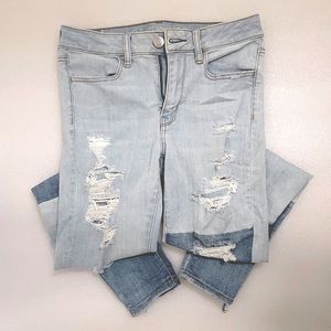 MULTICOLOR PATCH RIPPED JEANS